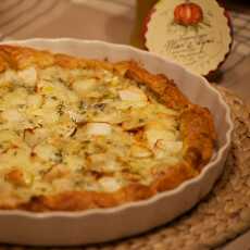 Przepis na Tarta z kozim serem, gorgonzolą i gruszką