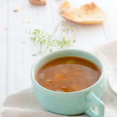 Przepis na Sweet potato lentil soup {Zupa z soczewicą i batatami}