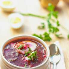 Przepis na Beet vegetable soup (borsch) {Barszcz ukraiński}