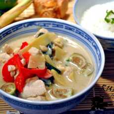 Przepis na Kurczak w zielonym curry z mlekiem kokosowym - Kaeng Khiao Wan Kai – Thai Green Curry with chicken