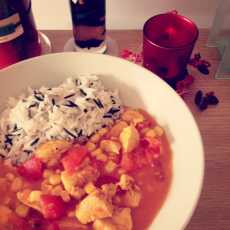 Przepis na Curry z kurczakiem, kukurydzą i pomidorami
