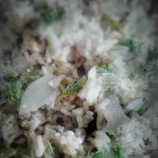 Przepis na Risotto z fenkułem, selerem naciowym i suszonymi grzybami.