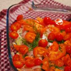 Przepis na NÓŻ SZEFOWEJ KUCHNI i ryba zapiekana z pomidorami 