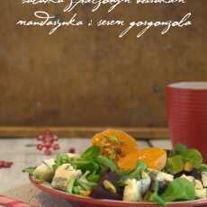 Przepis na Sałatka z pieczonego buraka, mandarynki i sera gorgonzola