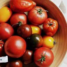 Przepis na Zupa z pieczonych pomidorów z oregano i mascarpone