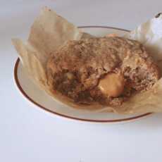 Przepis na Wegańskie ciastko bananowe nadziane masłem orzechowym