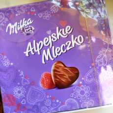 Przepis na Milka Alpejskie Mleczko o smaku malinowym (edycja walentynkowa)