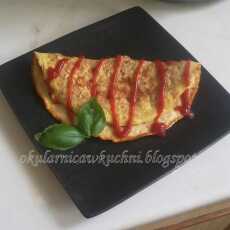 Przepis na Dietetyczny omlet owsiany z otrębami 