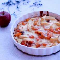 Przepis na Rozpustna zimowa tarta z jabłkami, suszonymi morelami, daktylami i mandarynkową nutą