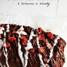 Przepis na Ciasto czekoladowe z żurawiną w brandy