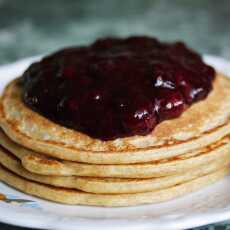 Przepis na #11 Al'a pancakes'y z ciepłymi borówkami