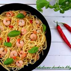 Przepis na Spaghetti z krewetkami i bazylią