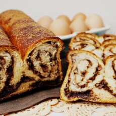 Przepis na Drożdżowy strudel pekanowo - czekoladowy