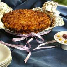 Przepis na Ciasto jaglane z rabarbarem - bez glutenu, jajek i nabiału
