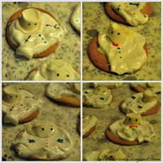Przepis na Snowman cookies.