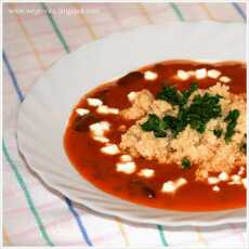 Przepis na Zupa-krem z pomidorów z czerwoną fasolą i soczewicą