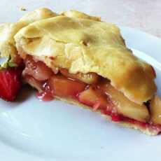 Przepis na Apple & strawberry pie, czyli szarlotka po amerykańsku