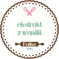 Przepis na Ekstrakt z wanilii - etykietka