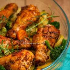 Przepis na Rozmarynowy kurczak z warzywami 