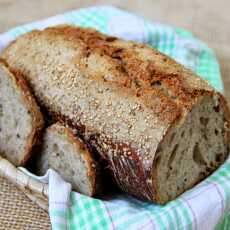Przepis na Piwny chleb pszenny na zakwasie z czarnuszką i sezamem