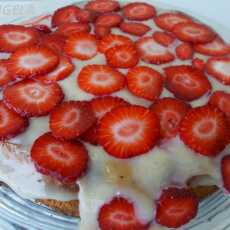 Przepis na Biszkopt na białkach z truskawkami - Angel Food Cake with strawberries - Angel Food Cake con le fragole