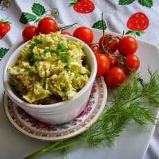 Przepis na Pasta z brokuła z jajkiem i zieloną cebulką. Pasta brokułowa do pieczywa.