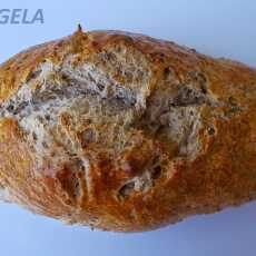 Przepis na Chleb pszenny z odrobiną siemienia - Wheat bread with a bit of flax seeds - Pane di grano tenero con un po' di semi di lino 
