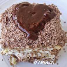 Przepis na Szybki torcik czekoladowo-kawowy - Quick coffee and chocolate cake - Mattonella al cioccolato e caffè 