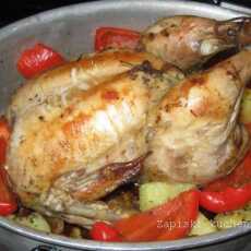 Przepis na Kurczak pieczony z papryką i ziemniakami