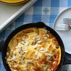 Przepis na OMLET MIGDAŁOWO-SEROWY Z KARMELIZOWANYMI JABŁKAMI - ALMOND-CHEESE OMELETTE WITH CARAMALIZED APPLES