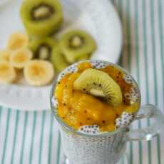 Przepis na Puding z chia z musem z mango i kiwi