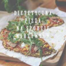 Przepis na Dietetyczna 'pizza' na spodzie warzywnym | bez mąki