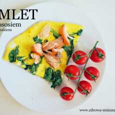 Przepis na Omlet z łososiem i szpinakiem, czyli o tym, że ciało warto dbać