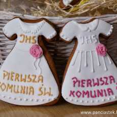 Przepis na Pierniki jako podziękowania dla gości z okazji Pierwszej Komuni Świętej - Sukienki