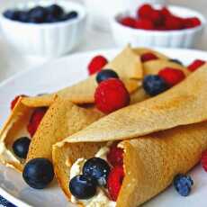 Przepis na NALEŚNIKI GRYCZANE Z SERKIEM NERKOWCÓW | BUCKWHEAT CREPES WITH CASHEW CREAM CHEESE