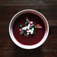 Przepis na DIETETYCZNA ZUPA KREM Z BURACZKÓW I MLEKA KOKOSOWEGO / DIET COCONUT BEETROOT CREAM SOUP 