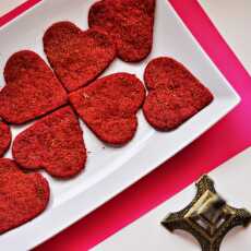 Przepis na Walentynkowe serduszka pełnoziarniste | zdrowe | niskokaloryczne ciasteczka 