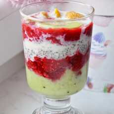 Przepis na Waniliowy pudding chia z malinami i kiwi