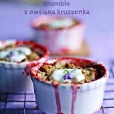 Przepis na Rabarbarowo- truskawkowe crumble z owsianą skorupką