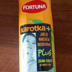 Przepis na Fortuna Karotka Plus - jabłko, marchew, brzoskwinia PLUS zielona herbata - recenzja produktu