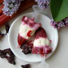 Przepis na Lody jogurtowo - rabarbarowo - hibiskusowe