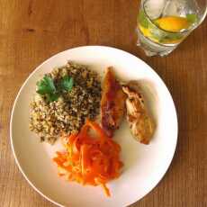 Przepis na Pomarańczowy kurczak z surówką z marchewki/Orange chicken with carrot salad