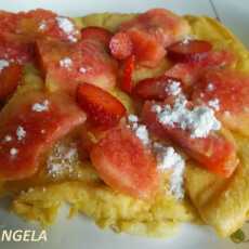 Przepis na Słodki omlet owocowy - Sweet fruit omelette - L'omelette dolce alla frutta