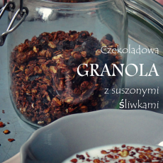 Przepis na Czekoladowa granola z suszonymi śliwkami