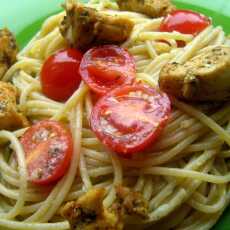 Przepis na Spaghetti aglio olio z kurczakiem grillowanym w nowej odsłonie