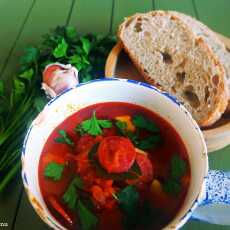 Przepis na Zupa ziemniaczana z chorizo i czosnkiem 