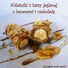 Przepis na Naleśniki z kaszy jaglanej z bananami i czekoladą