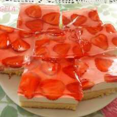 Przepis na Ciasto truskawkowo-serowe Ani - Anna's strawberry cheese cake - Torta di Anna alle fragole 