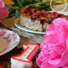 Przepis na Waniliowe ciasto z białej fasoli z truskawkami i pierwsze urodziny bloga :)