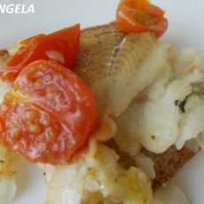 Przepis na Dorsz w pomidorach koktajlowych - Fried Cod with Cherry Tomatoes - Filetto di merluzzo con ciliegini